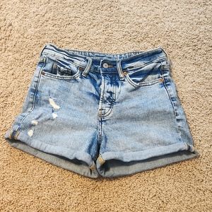 Old Navy O.G Straight Medium Blue Wash Jean Shorts Size 2